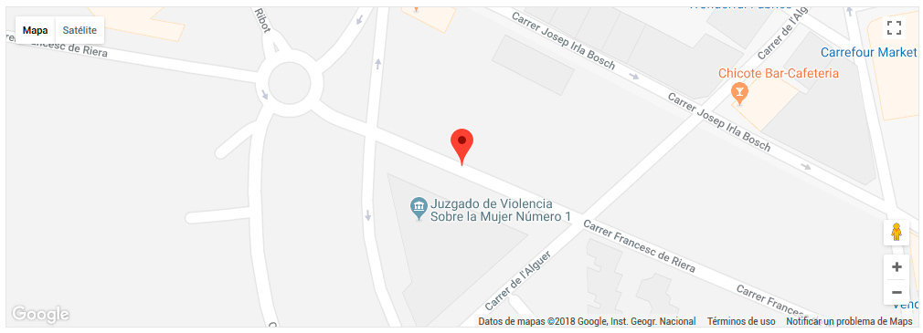 plano de situacion del registro civil de Calafell