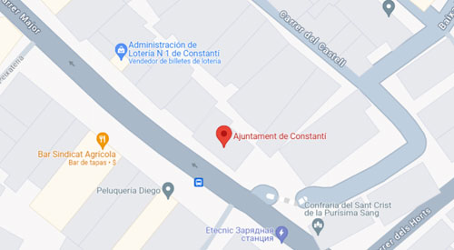 mapa Registro Civil-Juzgado de Paz de Constantí