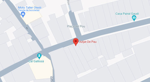 mapa Registro Civil-Juzgado de Paz de Riudoms