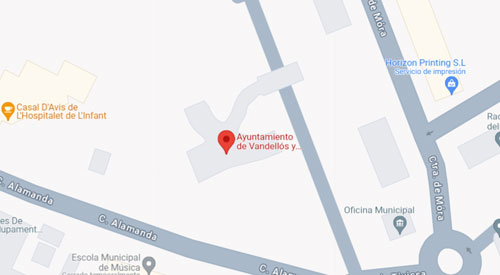 mapa Registro Civil-Juzgado de Paz de Vandellòs i l'Hospitalet de l'Infant